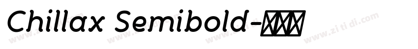 Chillax Semibold字体转换